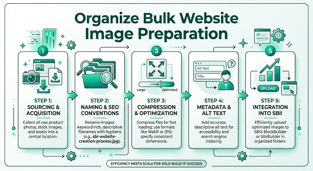 Organize Bulk Website Image Preparation for Solo Build It