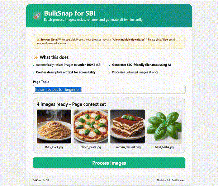 BulkSnap for SBI